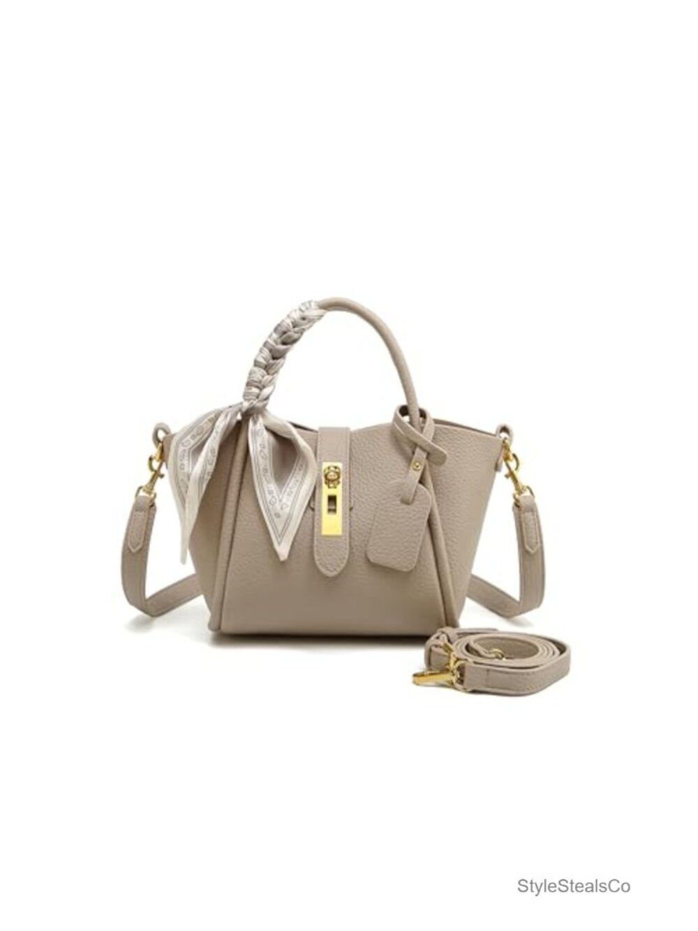 Synthetic Leather Crossbody Bag Small Satchel Adjustable Strap